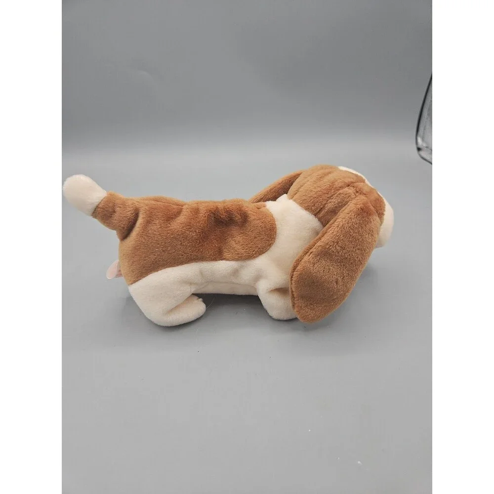 TY Beanie Baby TRACKER Brown & White Basset Hound Dog Plush 1997/1998 NWT